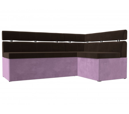 Кухонный угловой диван Классик правый угол, Микровельвет, Модель 114386