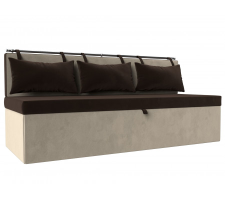 Кухонный прямой диван Метро, Микровельвет, Модель 105006