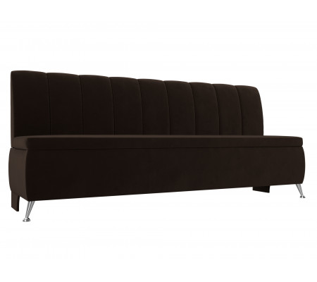 Кухонный прямой диван Кантри, Микровельвет, Модель 100148