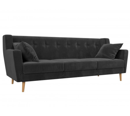 Прямой диван Брайтон 3, Велюр, Модель 109153