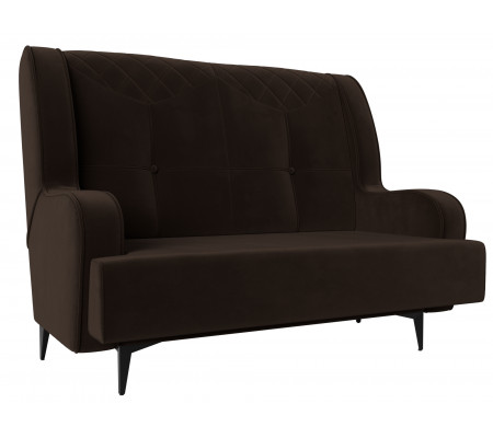 Прямой диван Неаполь 2-х местный, Микровельвет, Модель 113176