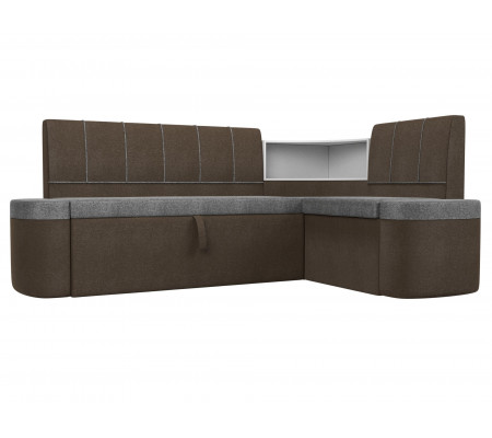 Кухонный угловой диван Тефида правый угол, Рогожка, Модель 107533
