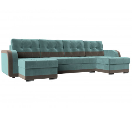 П-образный диван Марсель, Велюр, Модель 110032