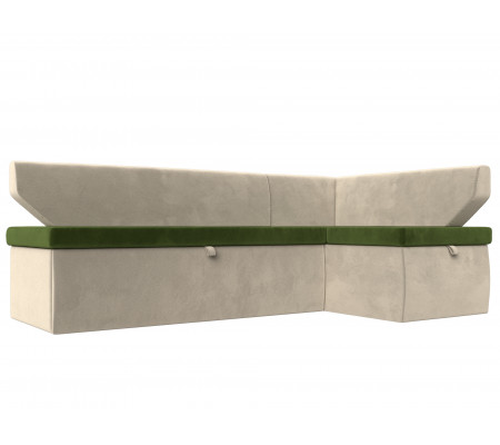 Кухонный угловой диван Омура правый угол, Микровельвет, Модель 113218