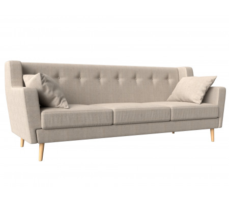 Прямой диван Брайтон 3, Рогожка, Модель 109164