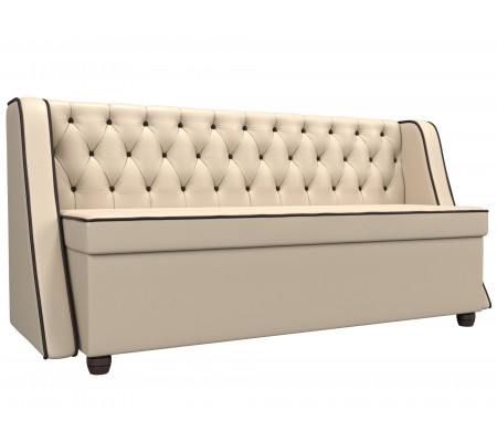 Кухонный прямой диван Лофт, Экокожа, Модель 104561
