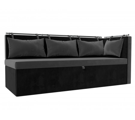 Кухонный диван Метро с углом справа, Велюр, Модель 105032