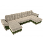 П-образный диван Нэстор, Микровельвет, Модель 109936