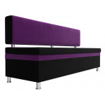 Кухонный прямой диван Стайл черный\фиолетовый