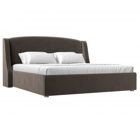 Интерьерная кровать Лотос 160, Велюр, Модель 101111