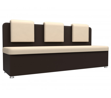 Кухонный прямой диван Маккон 3-х местный, Экокожа, Модель 101389