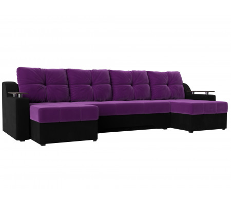 П-образный диван Сенатор, Микровельвет, Модель 112415
