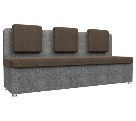 Кухонный прямой диван Маккон 3-х местный, Рогожка, Модель 109234