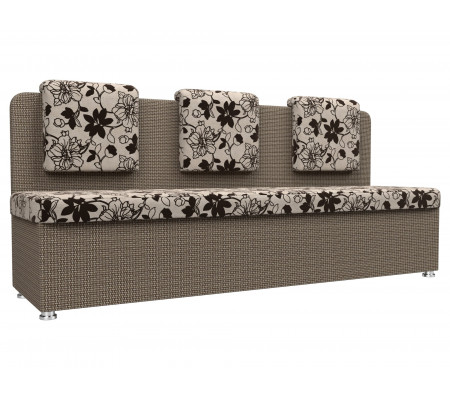 Кухонный прямой диван Маккон 3-х местный, Рогожка, Корфу, Модель 109216