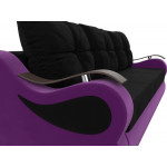 Прямой диван Меркурий еврокнижка черный\фиолетовый