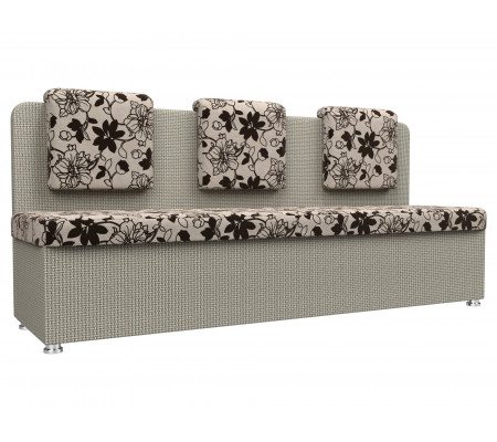 Кухонный прямой диван Маккон 3-х местный, Рогожка, Корфу, Модель 109215
