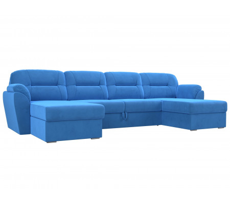 П-образный диван Бостон, Велюр, Модель 100550