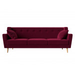 Прямой диван Брайтон 3, Микровельвет, Модель 112518
