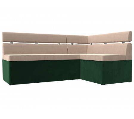 Кухонный угловой диван Классик правый угол, Велюр, Модель 117974