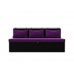 Кухонный прямой диван Метро Фиолетовый\Черный