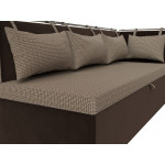 Кухонный диван Метро с углом Корфу 03\коричневый
