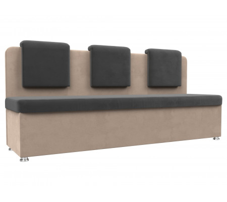 Кухонный прямой диван Маккон 3-х местный, Велюр, Модель 101366
