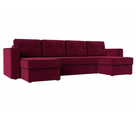 П-образный диван Принстон, Микровельвет, Модель 110854