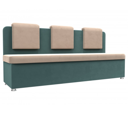 Кухонный прямой диван Маккон 3-х местный, Велюр, Модель 101363