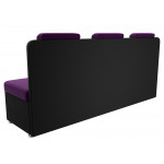 Кухонный прямой диван Маккон 3-х местный Фиолетовый\Черный