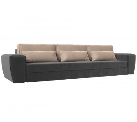 Прямой диван Лига-008 Long, Велюр, Модель 119018
