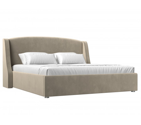 Интерьерная кровать Лотос 200, Микровельвет, Модель 120791