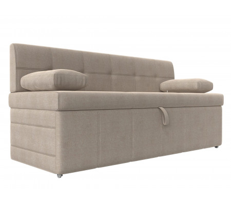 Кухонный прямой диван Лео, Рогожка, Модель 120426