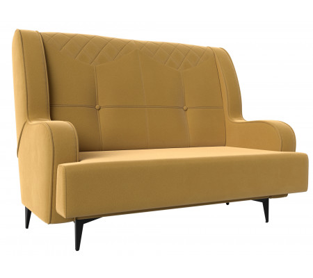 Прямой диван Неаполь 2-х местный, Микровельвет, Модель 113174