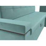 Кухонный угловой диван Деметра правый угол, Велюр, Модель 114315