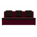 Кухонный прямой диван Маккон 3-х местный, Микровельвет, модель 109225
