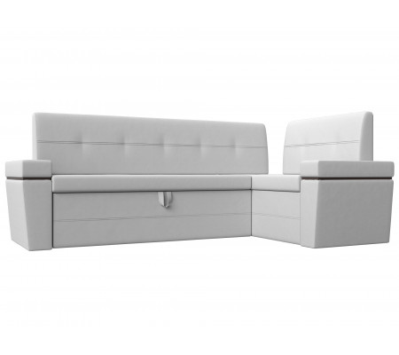 Кухонный угловой диван Деметра правый угол, Экокожа, Модель 28633