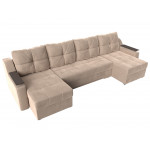 П-образный диван Сенатор, Велюр, Модель 112388