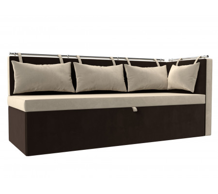 Кухонный диван Метро с углом справа, Микровельвет, Модель 105022