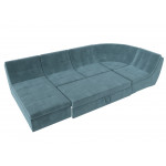 П-образный модульный диван Холидей бирюзовый