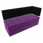Кухонный прямой диван Стоун с углом Фиолетовый\Черный