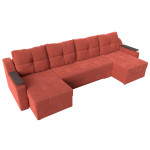 П-образный диван Сенатор, Микровельвет, Модель 112405