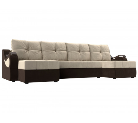 П-образный диван Меркурий, Микровельвет, Модель 100325