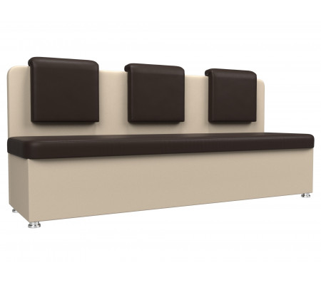 Кухонный прямой диван Маккон 3-х местный, Экокожа, Модель 101391