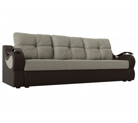 Прямой диван Меркурий еврокнижка, Рогожка, Экокожа, Модель 100484