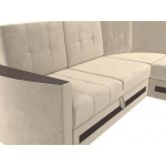 Угловой диван Белла правый угол, Микровельвет, Модель 117625