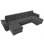 П-образный диван Нэстор, Велюр, Модель 109929