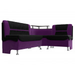 Кухонный угловой диван Сидней черный\фиолетовый