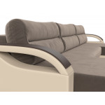 П-образный диван Форсайт, Велюр, Экокожа, Модель 111714