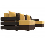 П-образный диван Венеция, Микровельвет, модель 108462
