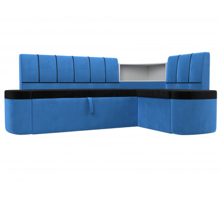 Кухонный угловой диван Тефида правый угол, Велюр, Модель 107515